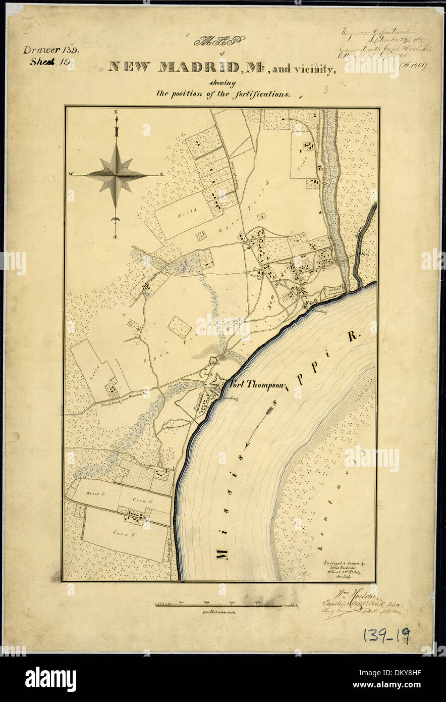 Map of New Madrid, Mo., and Vicinity, showing the position of the