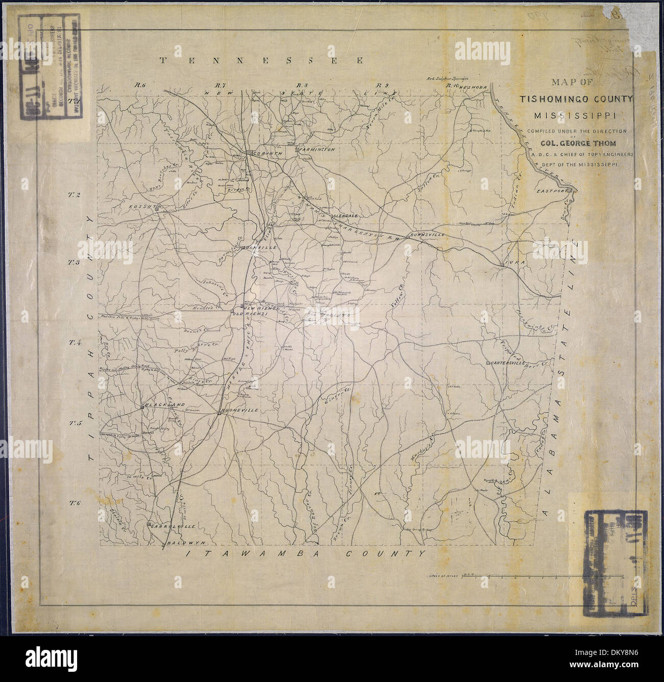 Map of Tishomingo County, Mississippi. Compiled under the Direction of ...