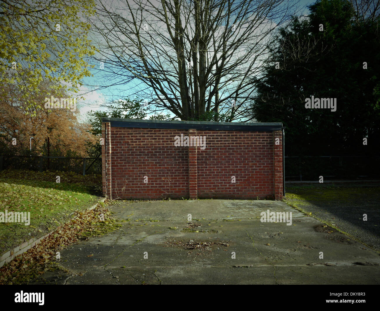 Single Garage UK Stock Photo Alamy