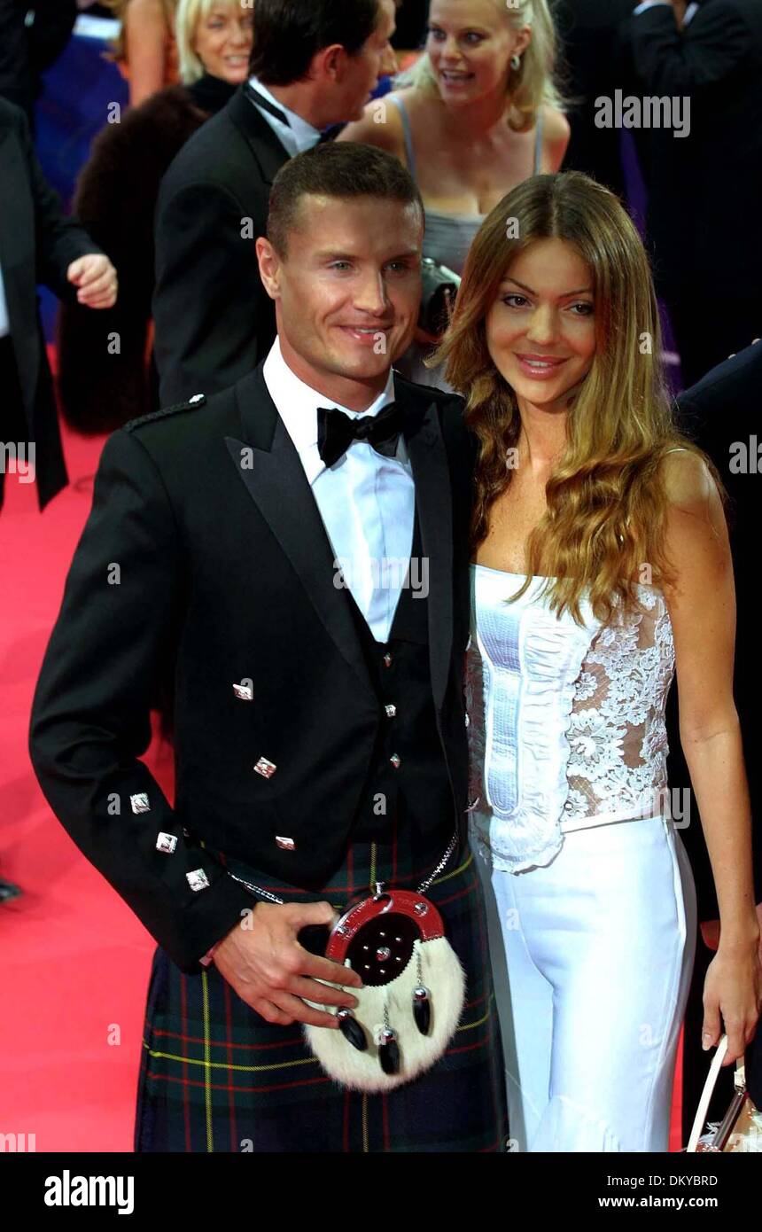 June 25, 2002 - Â©Eric Boizet/Imapress      14 mai 2002.Laureus World Sports Awards.Le pilote Å½cossais de Formule 1 David Coulthard et sa femme.CREDIT Eric Boizet/Imapress/(Credit Image: © Globe Photos/ZUMAPRESS.com) Stock Photo