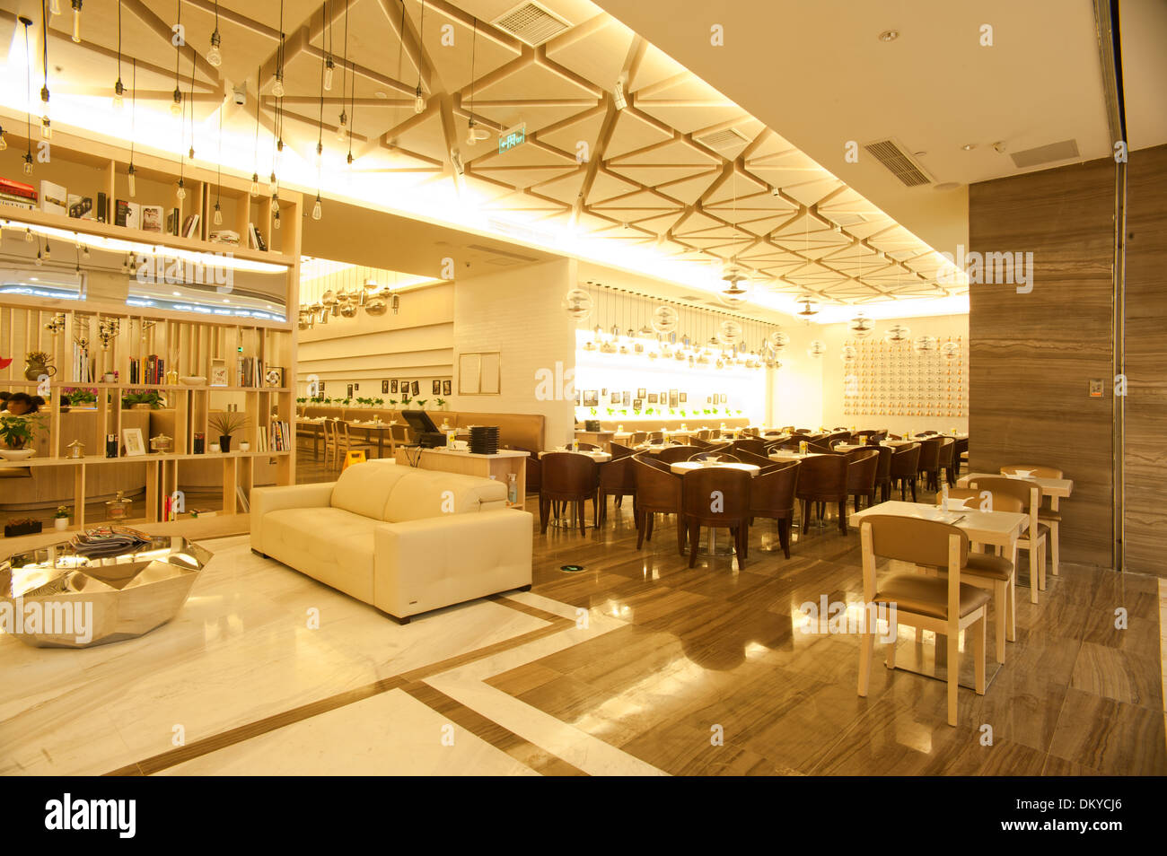 Upscale Westernstyle restaurant decorated Stock Photo Alamy