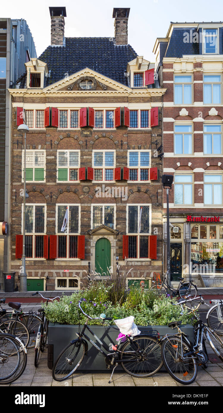 AMSTERDAM  HOLLAND REMBRANDTS HOUSE IN JODENBREESTRAT Stock Photo