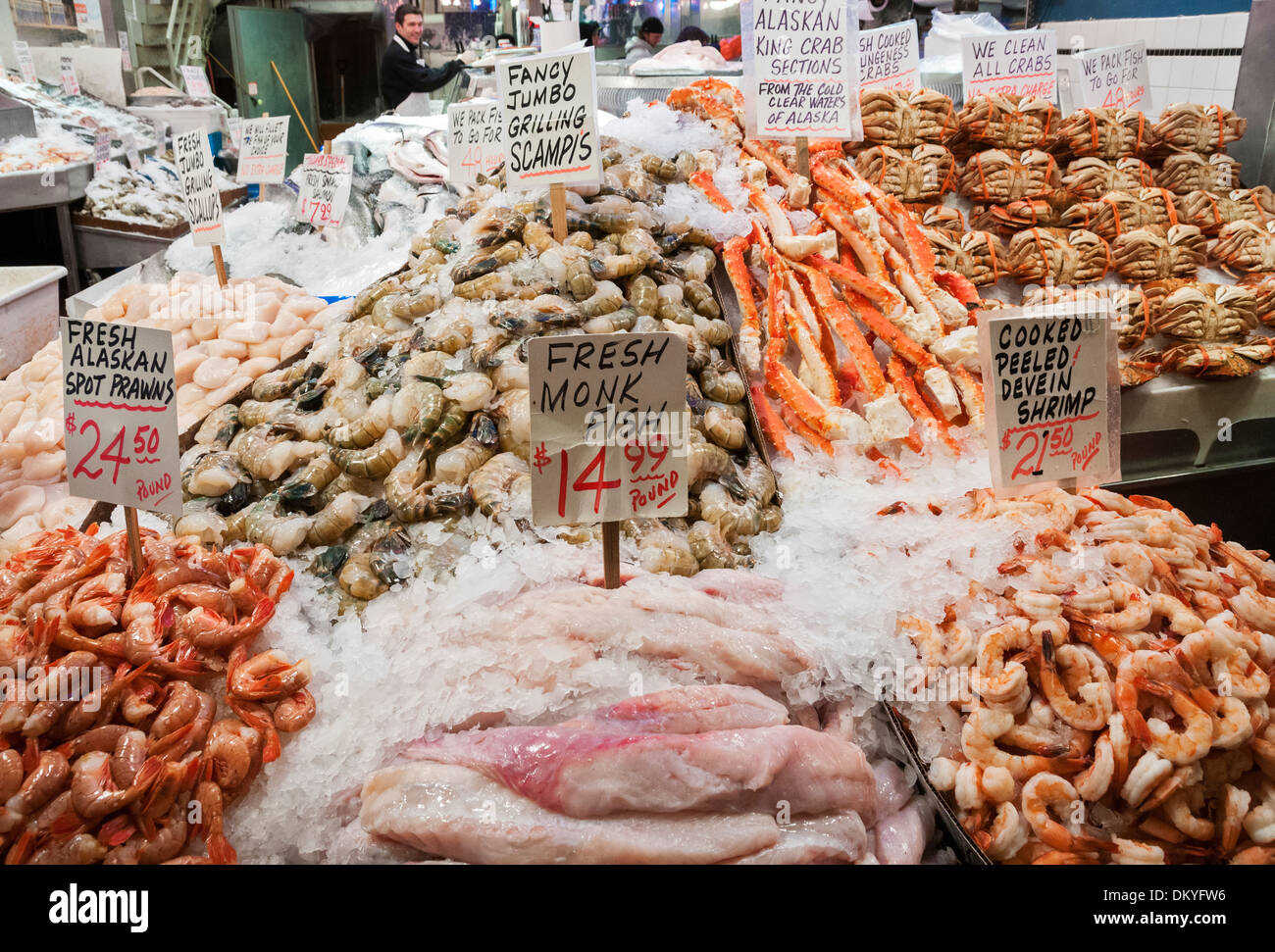 Washington, Seattle, Pike Place Market, seafood Stock Photo Alamy