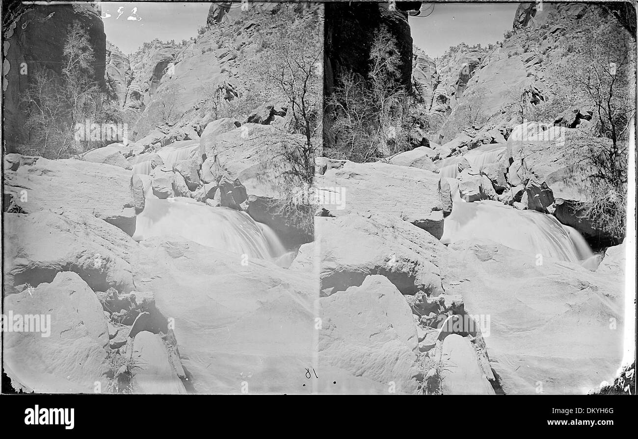 Virgin River, Utah. A falls is shown. Duplicate of 547. Negative
