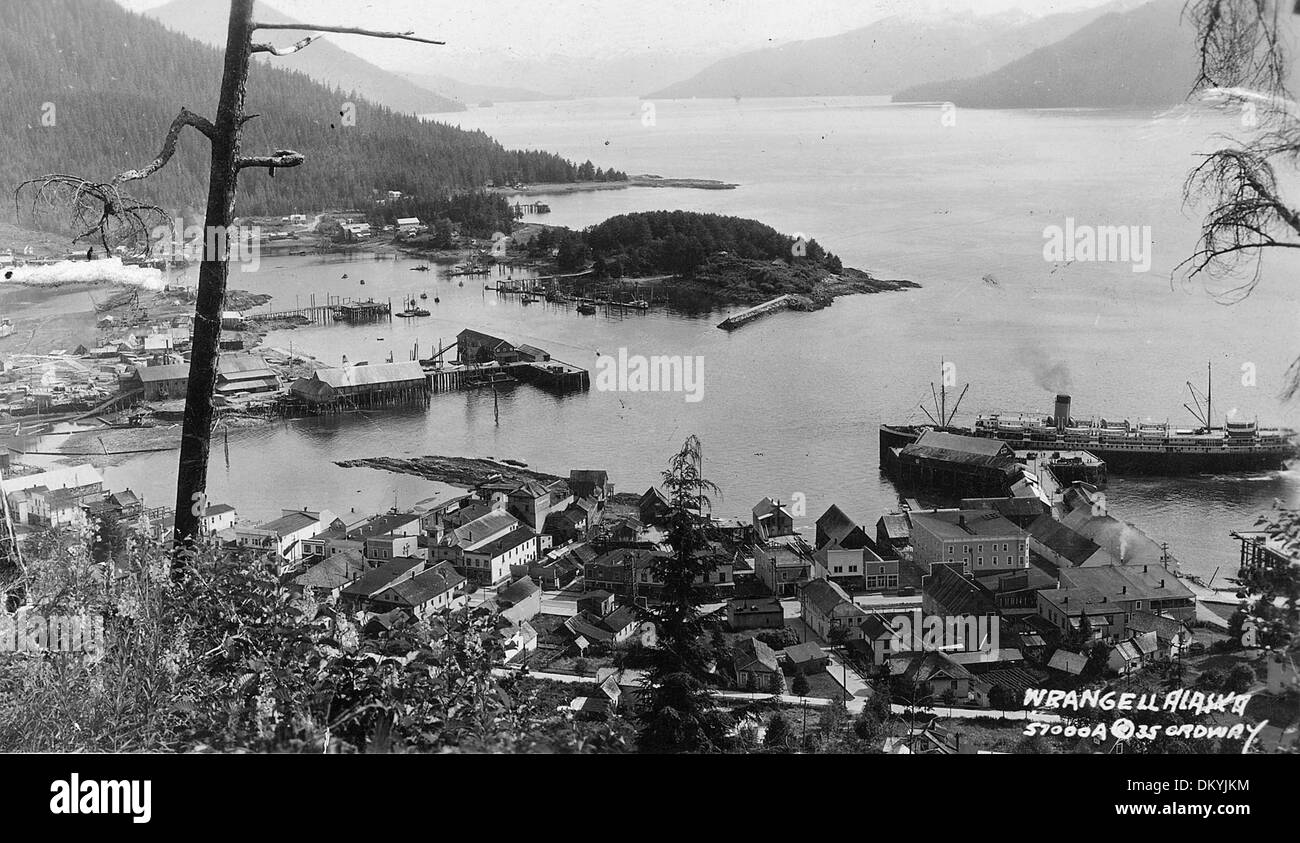Wrangell, Alaska. View of Wrangell Harbor. 1935 298786 Stock Photo Alamy