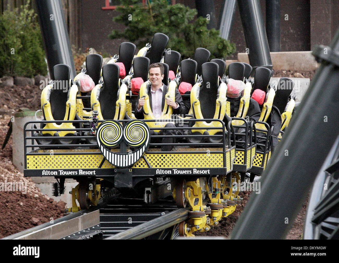 Alton Towers new ride the 'Smiler'. 13.05.13 Stock Photo Alamy
