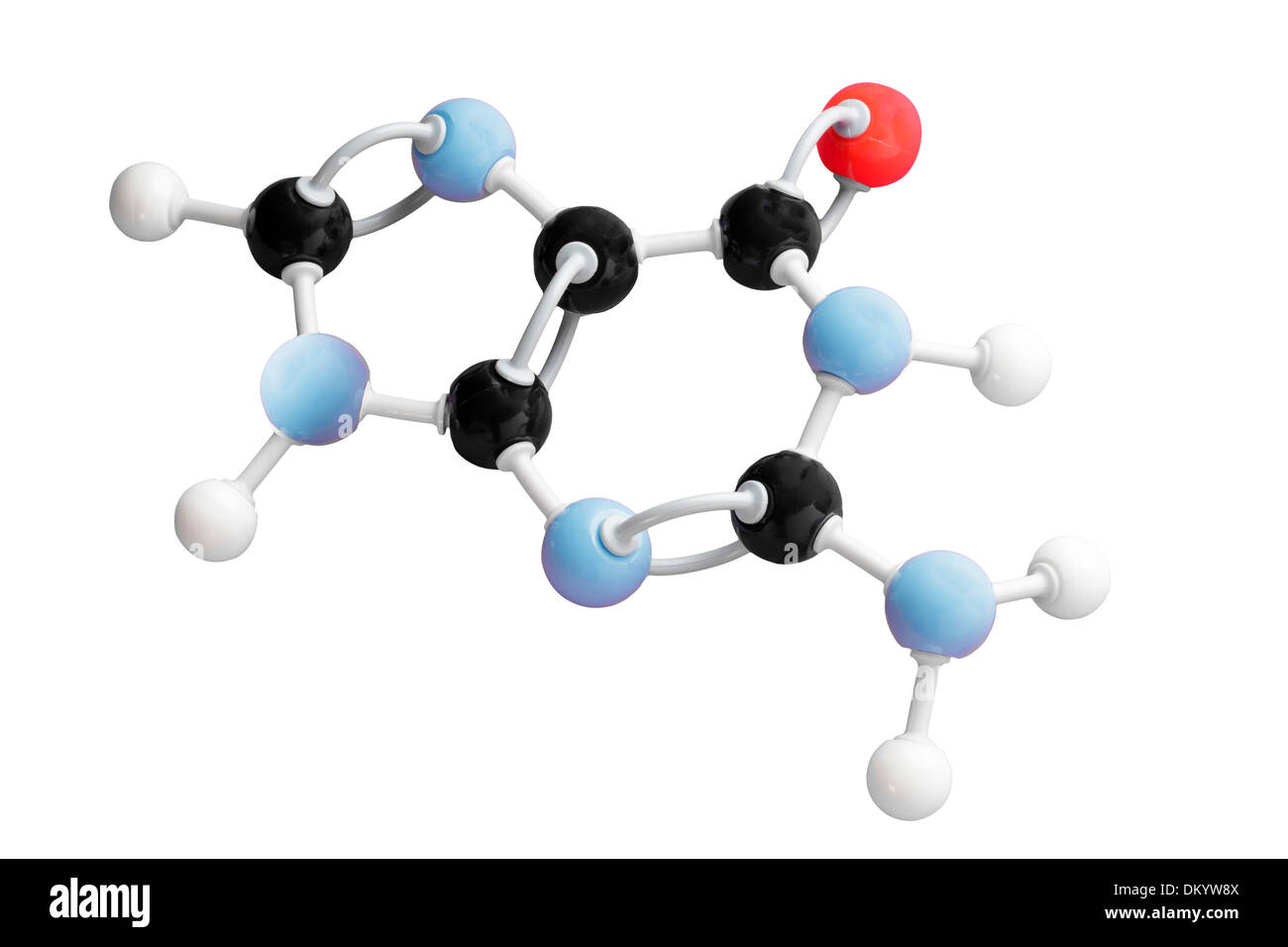Guanine molecule model Stock Photo