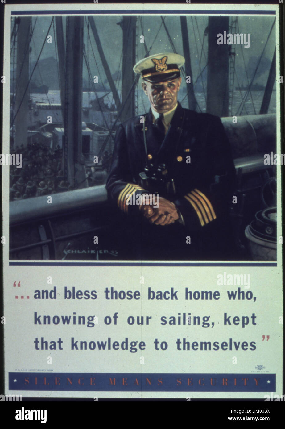 '...And bless those back home who, knowing of our sailing, kept that knowledge to themselves' 513849 Stock Photo