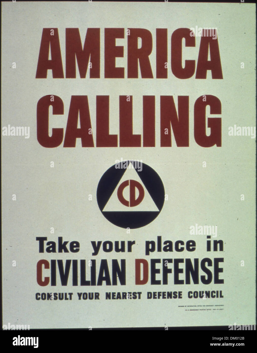 'America Calling' Civilian Defense 513793 Stock Photo
