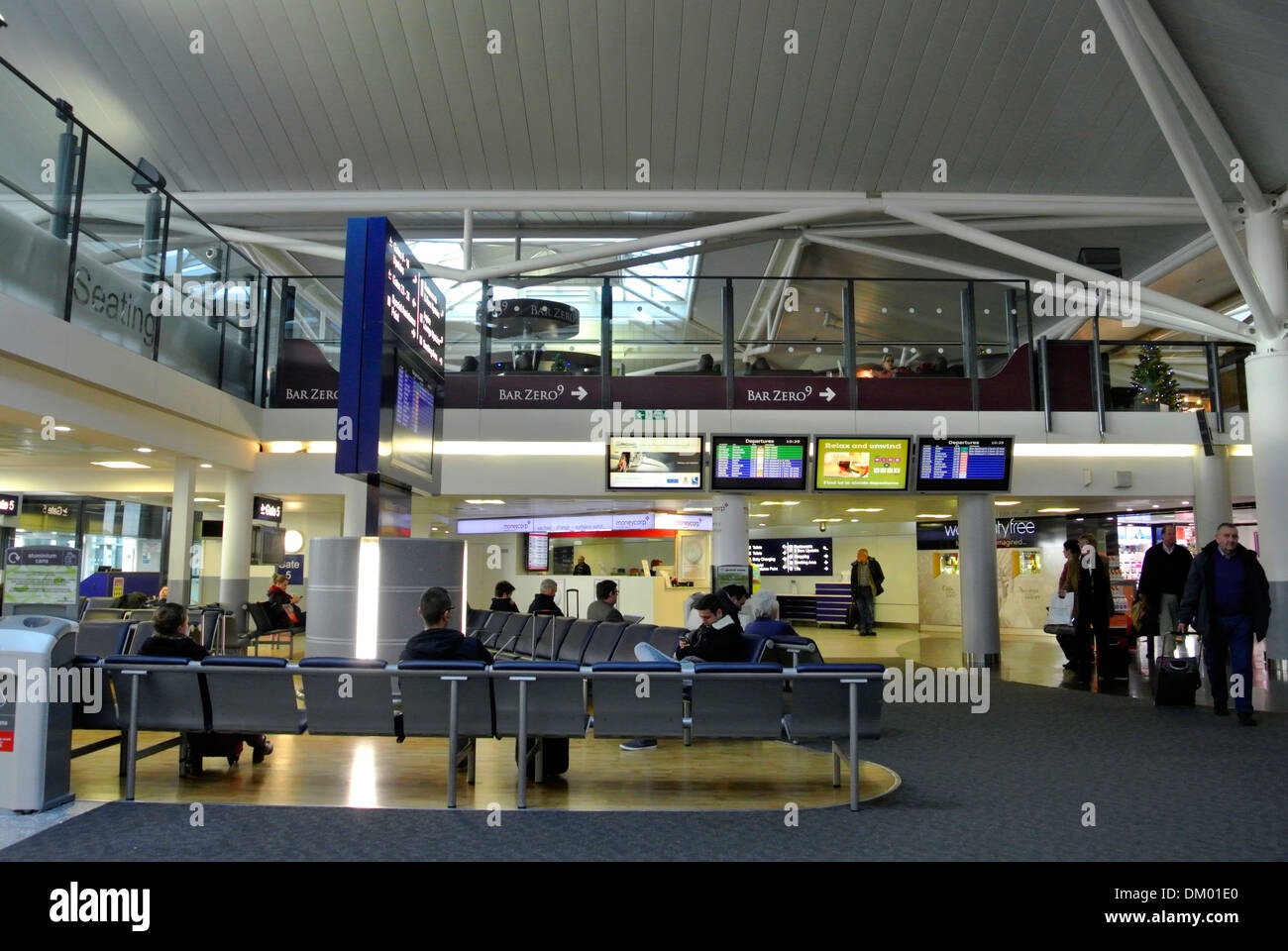 Bristol Airport England UK Departure lounge Stock Photo Alamy