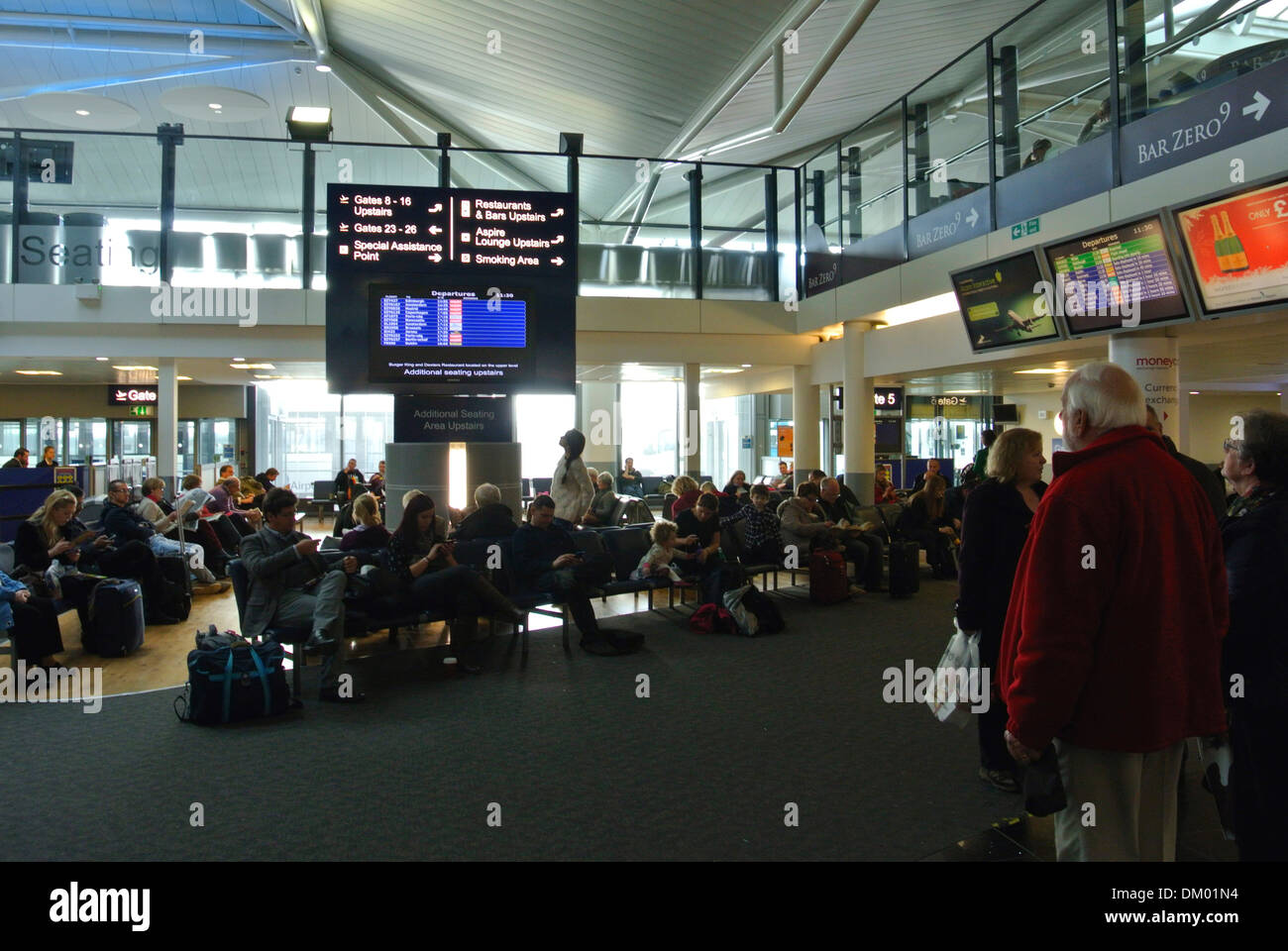 Bristol Airport England UK Departure lounge Stock Photo Alamy