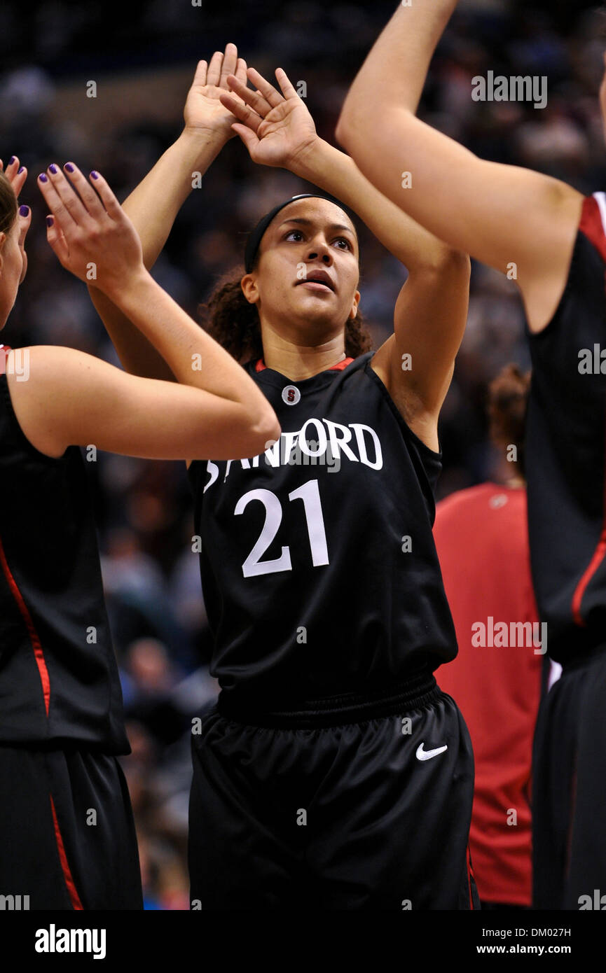 Dec. 23, 2009 - Hartford, Connecticut, U.S - 23 December 2009: Stanford guard Rosalyn Gold-Onwude (21). #1 Connecticut defeated #2 Stanford 80 - 68 held at XL Center in Hartford, Connecticut. (Credit Image: © Geoff Bolte/Southcreek Global/ZUMApress.com) Stock Photo