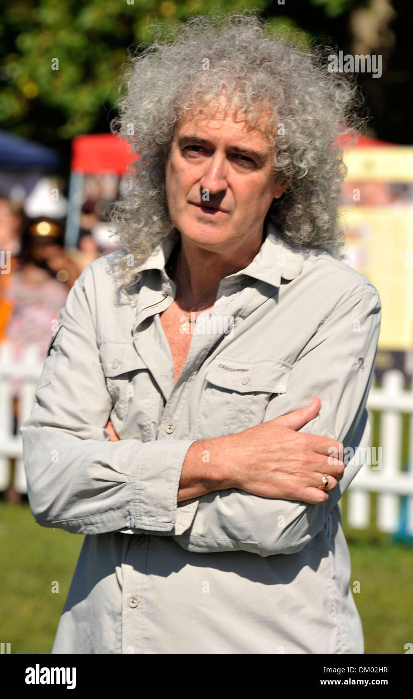 Brian May attends the PupAid Celebrity-judged Dog Show at Primrose Hill London, England - 08.09.12 Stock Photo