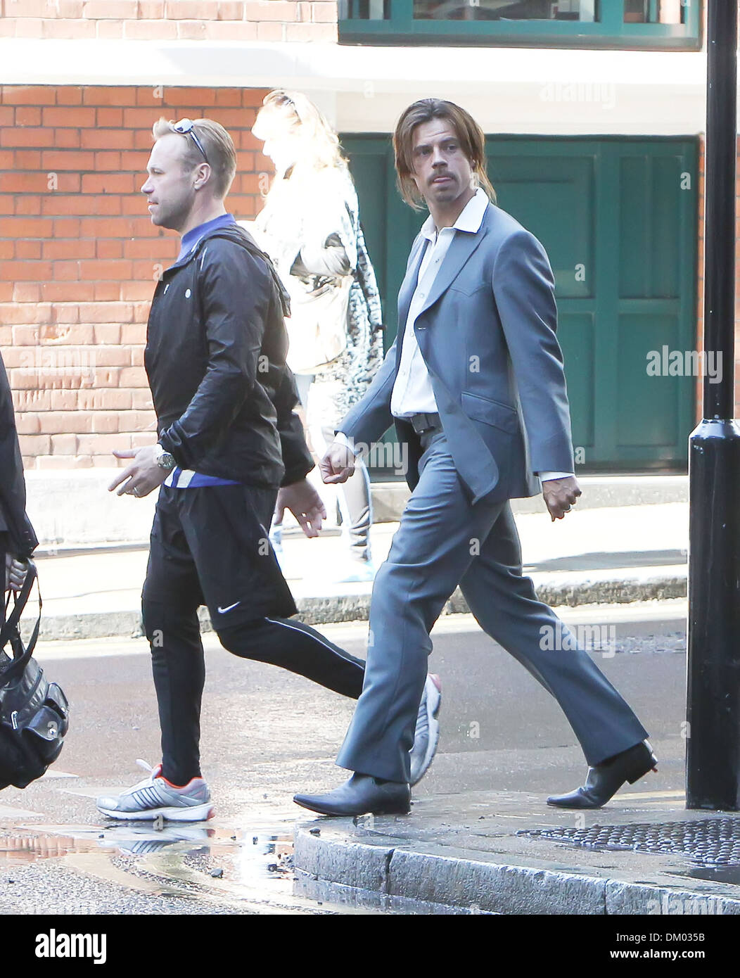 Brad Pitt's body double films scenes on set of new movie 'The Counselor'  London England - 08.09.12 Stock Photo - Alamy