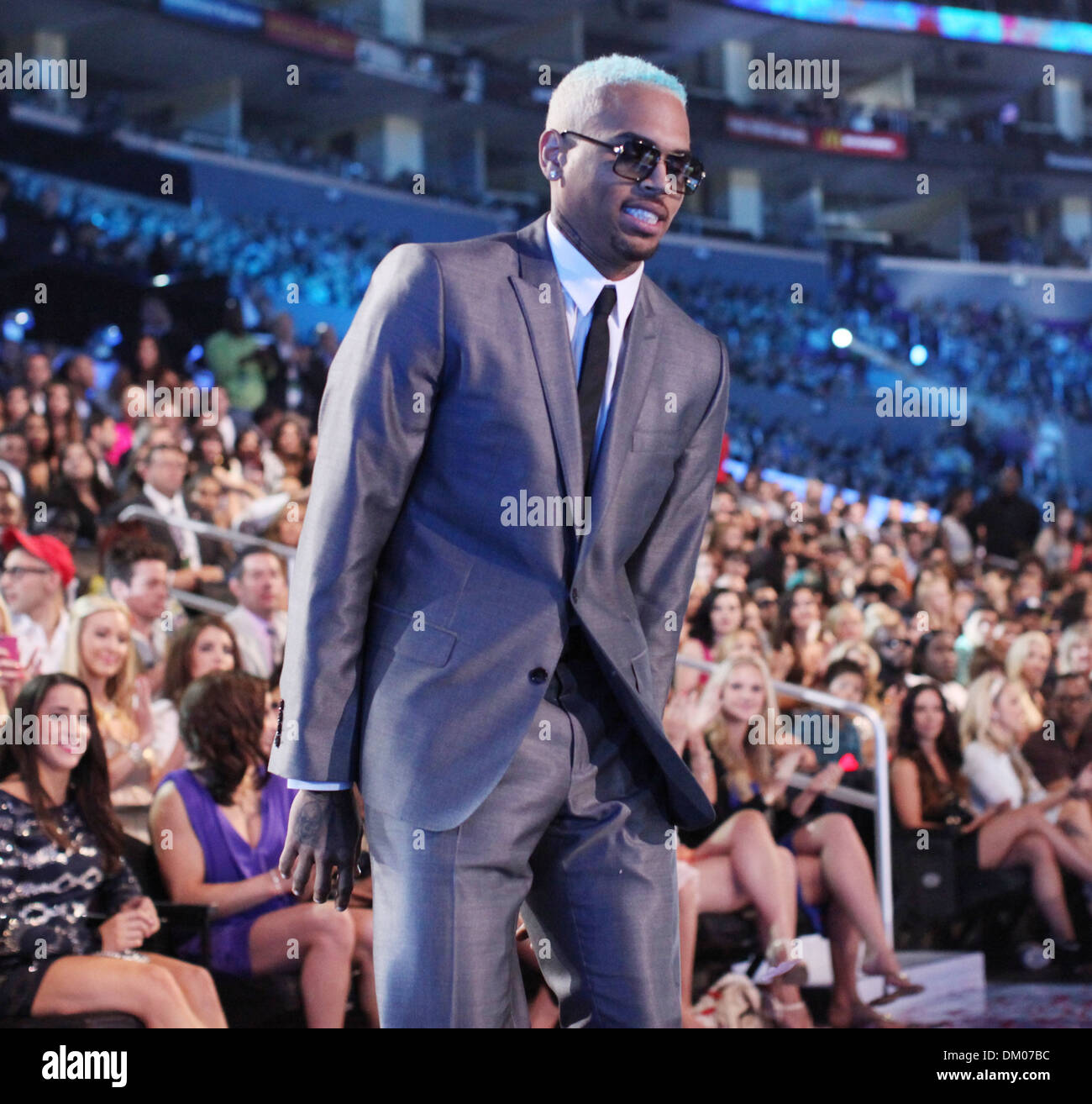 Chris Brown 2012 MTV Video Music Awards held at Staples Center - Show Los Angeles California - 06.09.12 Stock Photo