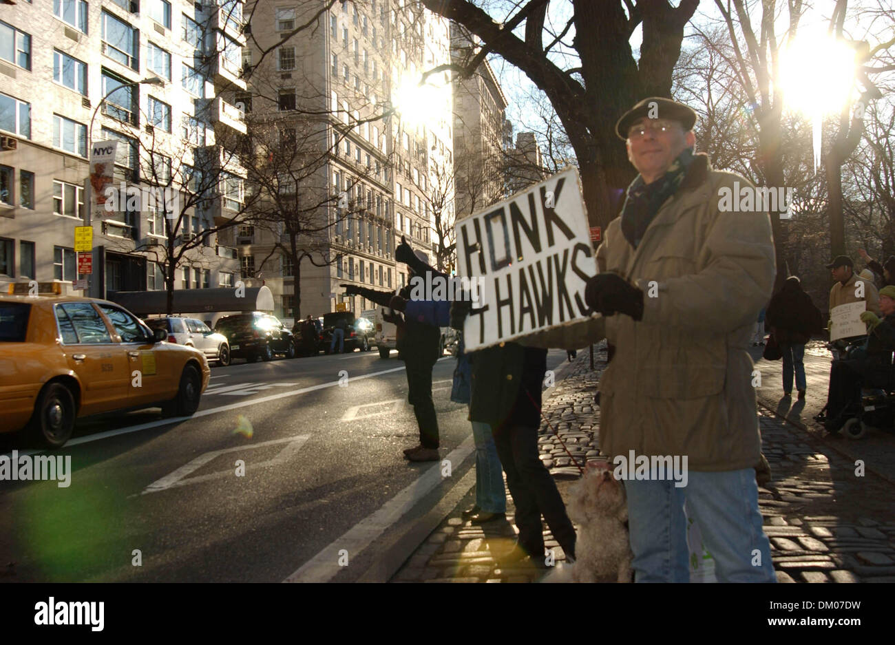 May 5, 2001 - K40855AR.PROTESTERS OUTSIDE THE BUILDING WHERE THE FAMOUS ...