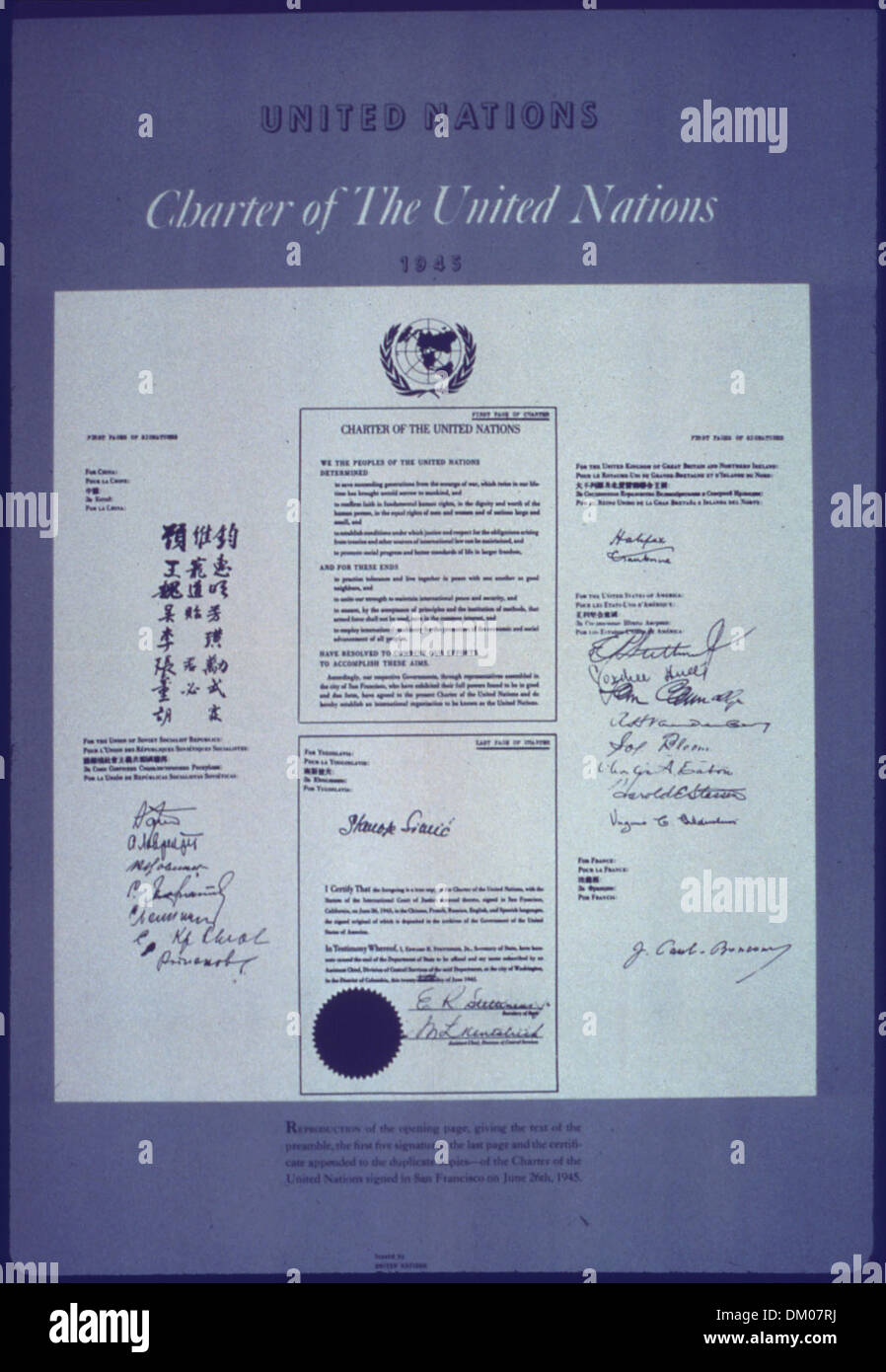 'Charter of the United Nations' 514049 Stock Photo - Alamy