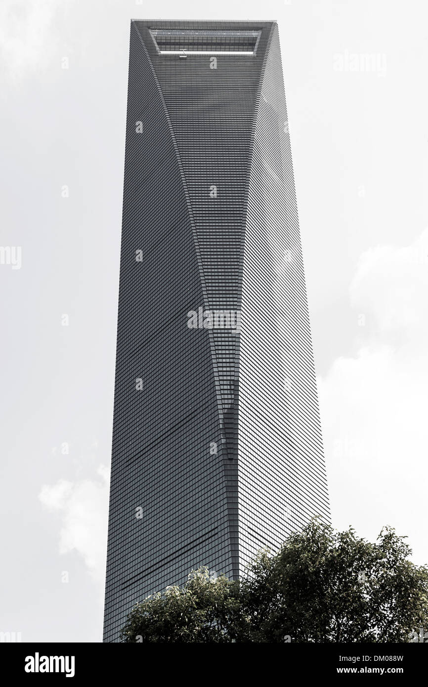 Shanghai World Financial Center, SWFC, Lujiazui financial district, Pudong, Shanghai, China Stock Photo
