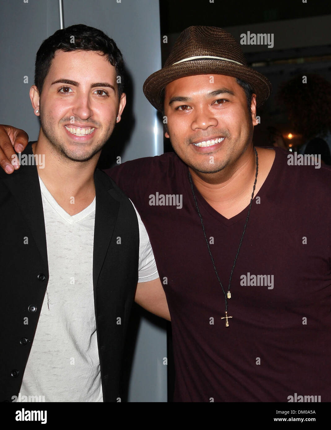 Colby O'Donis Manny Guerrero 102.7 FM/ KIIS FM 2012 VMA Pre Party Held at JW Marriott Los