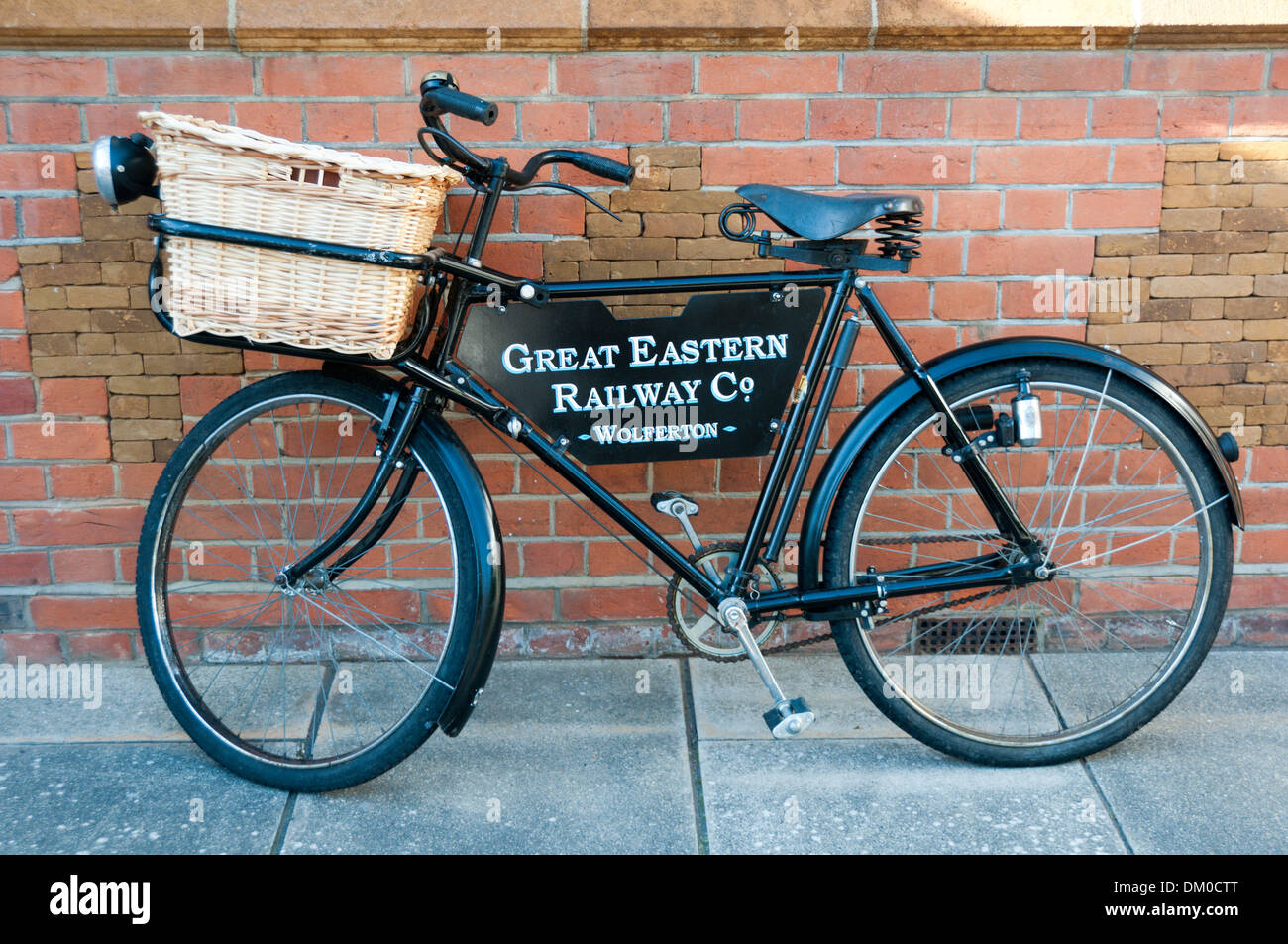 A Great Eastern Railway delivery bike at Wolferton, the now closed 'Royal Station' for Sandringham in Norfolk. Stock Photo