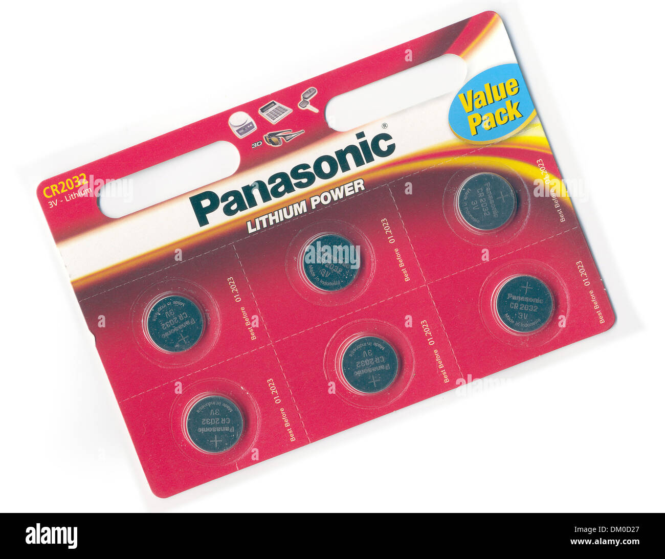 Panasonic 3v Lithium Battery CR2032 Stock Photo