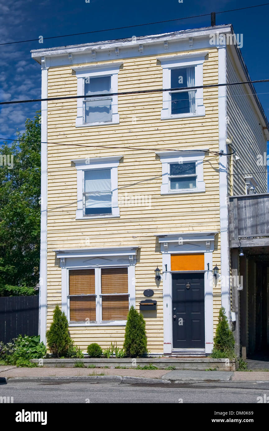 The unique architecture of the homes in downtown St. John's, Newfoundland, Canada Stock Photo