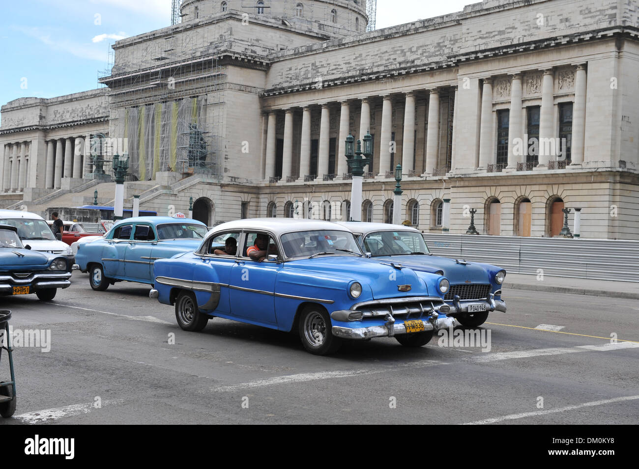 Old American cars on the streets of Havana, Cuba Stock Photo