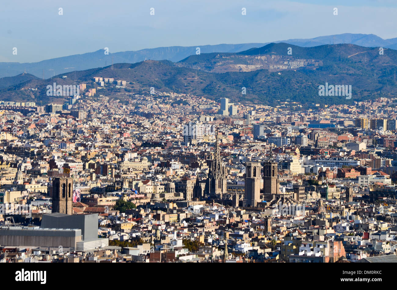 Barcelona cityscape skyline hi-res stock photography and images - Alamy