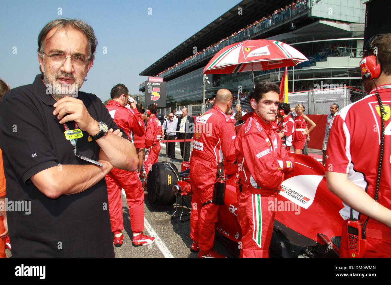 Sergio Marchionne CEO FIAT Group F1 mula One - Italian Grand Prix Monza Italy - 09.09.12 Stock Photo