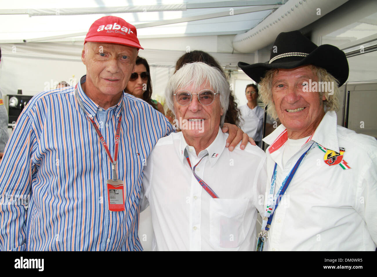 Niki Lauda Bernie Ecclestone and Arturo Merzario F1 mula One - Italian  Grand Prix Monza Italy - 09.09.12 Stock Photo - Alamy