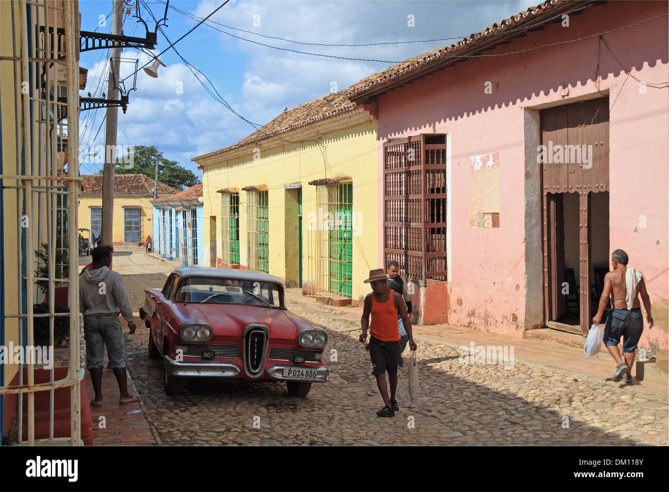 1958 Edsel Pacer Sedan, Calle Ciro Redondo (San José), Trinidad, Sancti Spiritus province, Cuba, Caribbean Sea, Central America Stock Photo