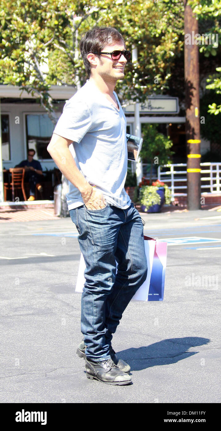 Gael Garcia Bernal leaving Fred Segal's in Hollywood Los Angeles