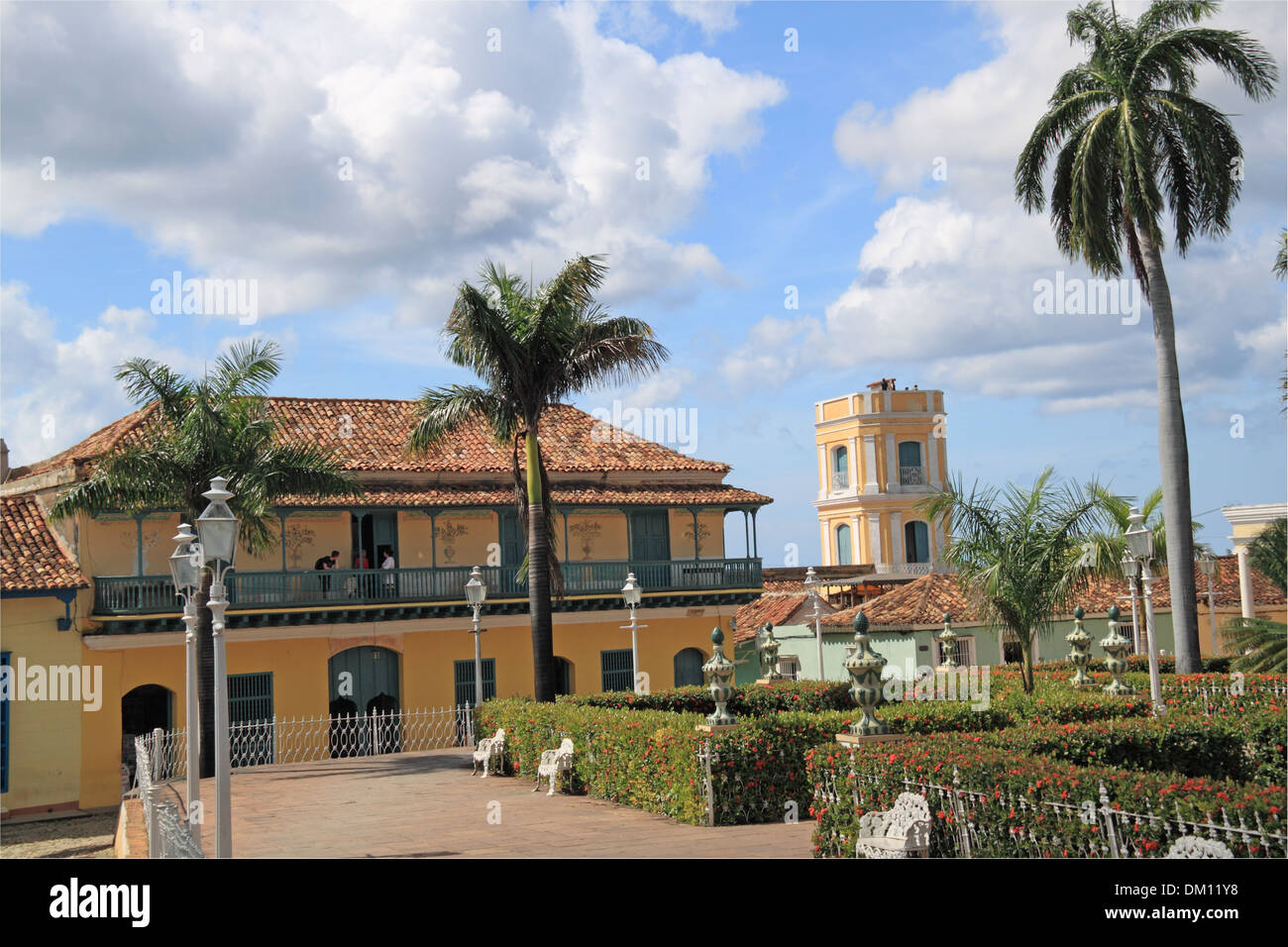 Casa de Aldemán Ortiz, Plaza Mayor, Trinidad, Sancti Spiritus province, Cuba, Caribbean Sea, Central America Stock Photo