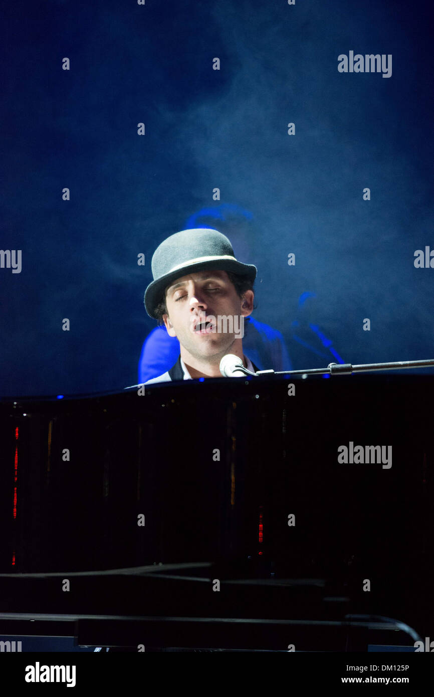 Ruoms: singer Mika on stage on the occasion of the Aluna Music Festival on 2013/06/15 Stock Photo
