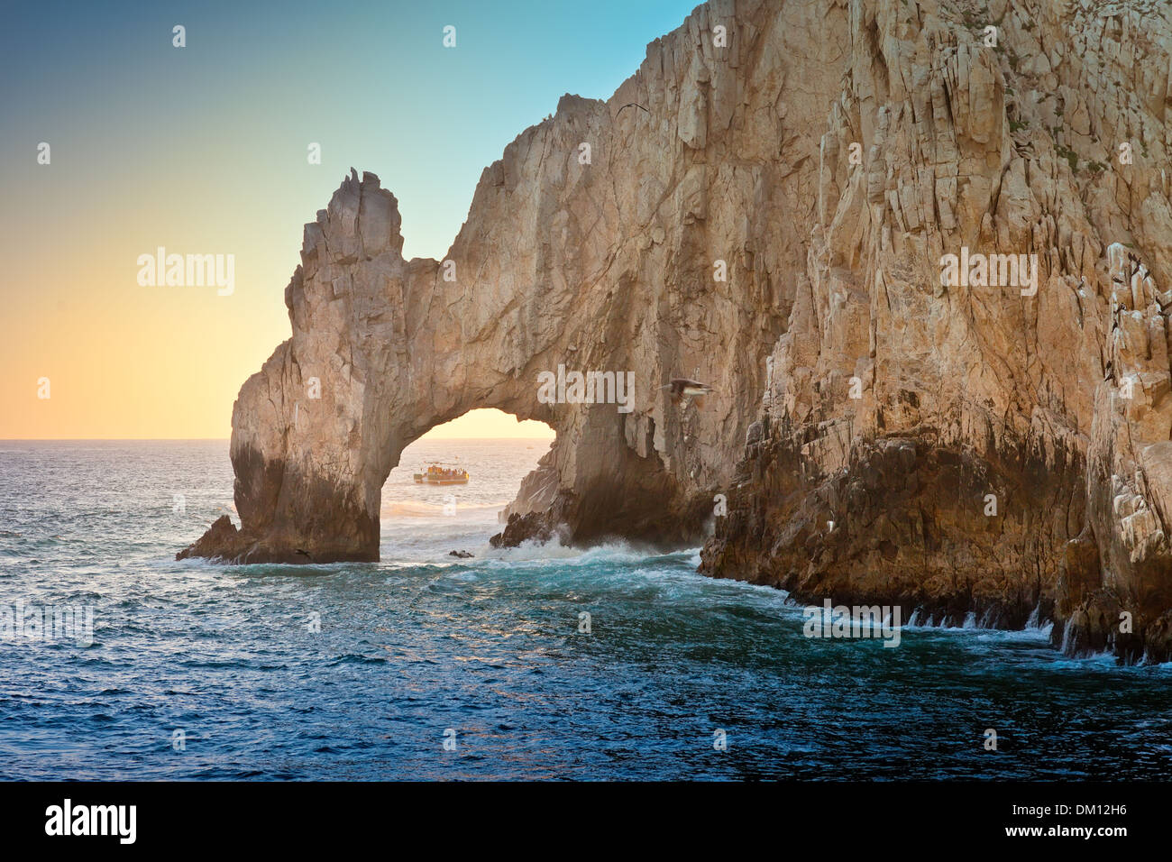 The natural rock formation called the Arch in Cabo San Lucas, Mexico Stock Photo