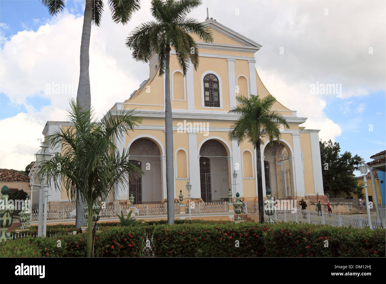 Iglesia Parroquial de la Santísima Trinidad, Plaza Mayor, Trinidad, Sancti Spiritus province, Cuba, Caribbean Sea, Central America Stock Photo