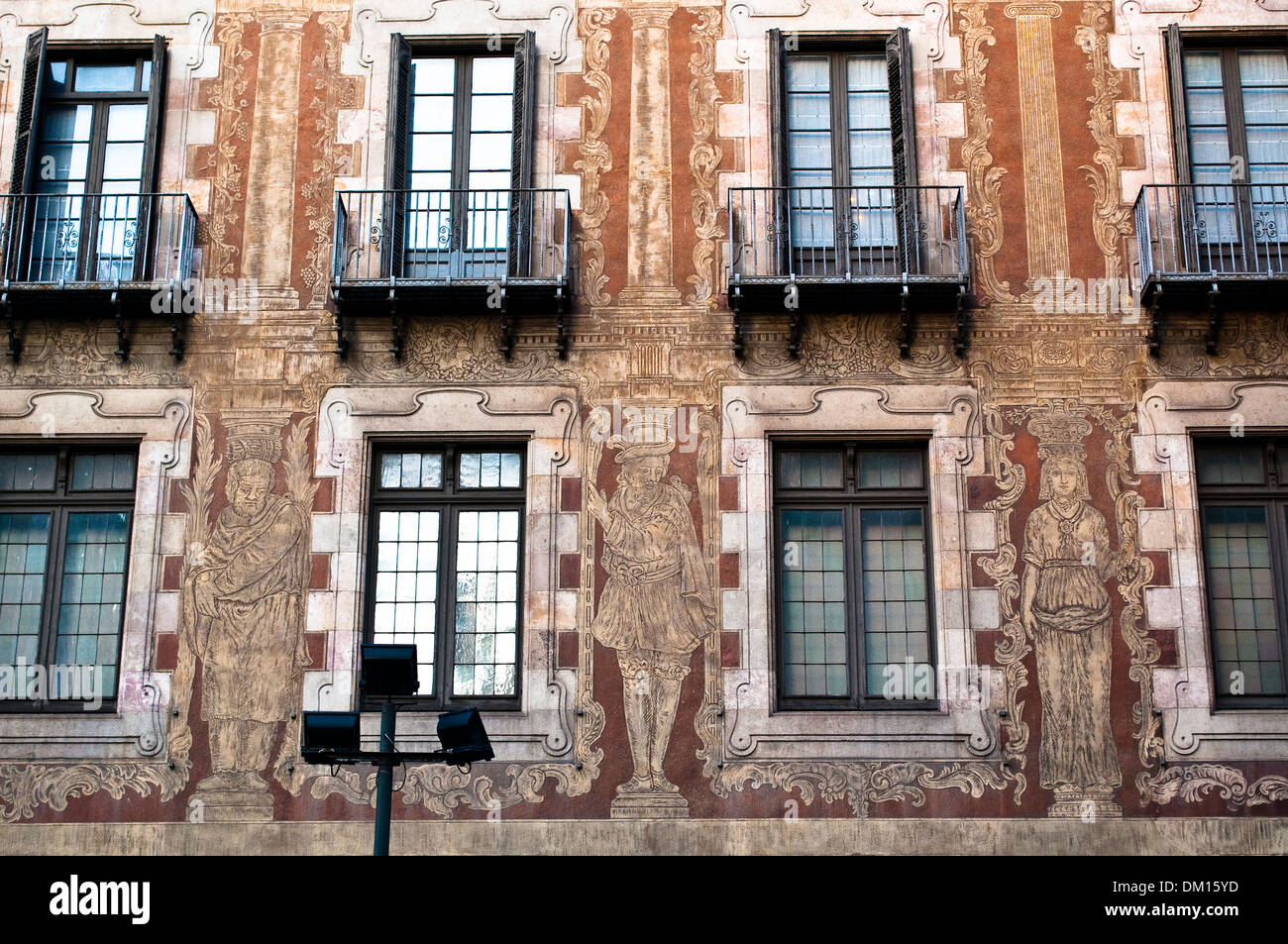 House in Via Laietana declared Architectural and Artistic monument, Barcelona, Catalonia, Spain Stock Photo