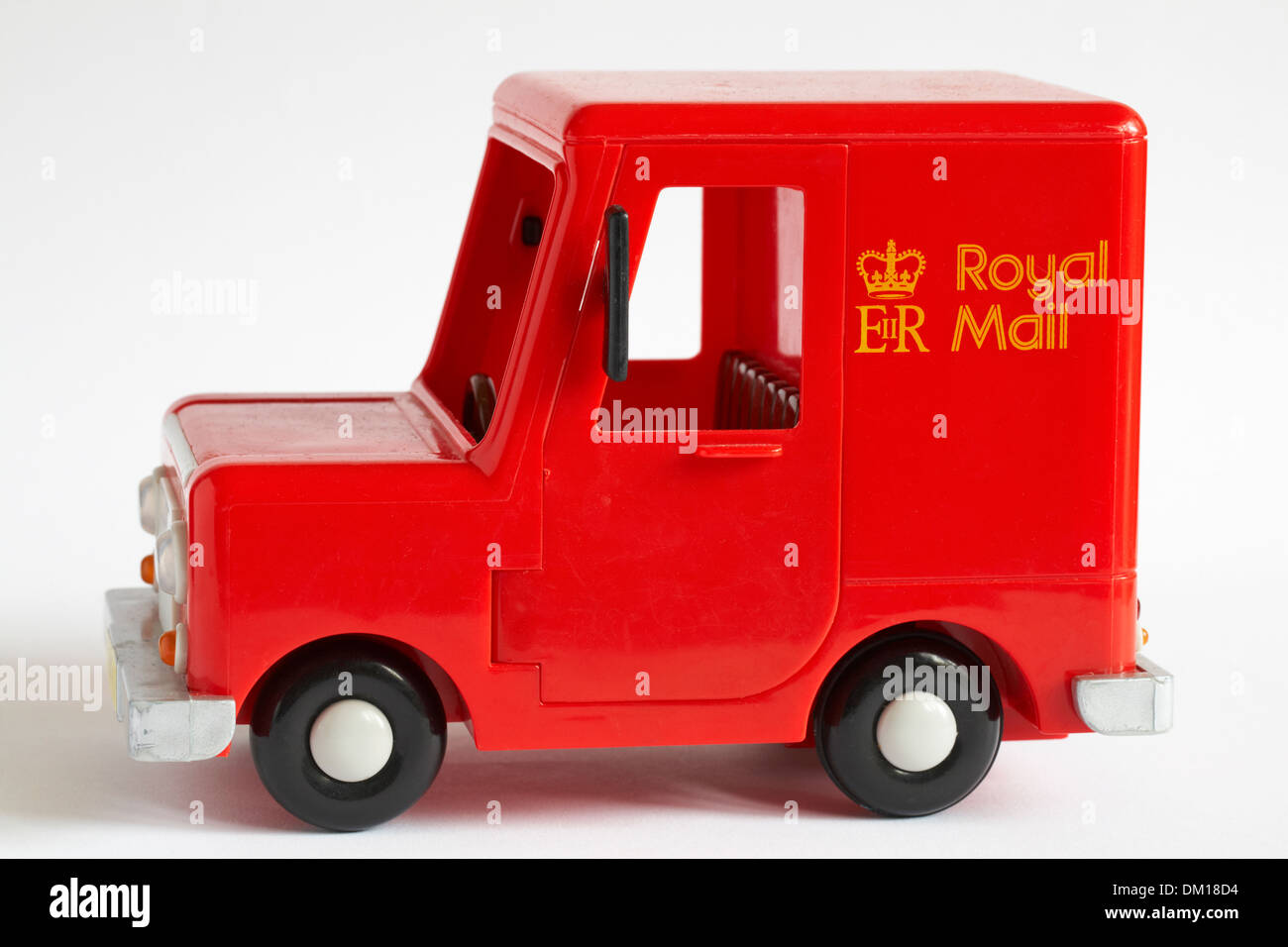 ER Royal Mail van plastic toy car isolated on white background Stock Photo