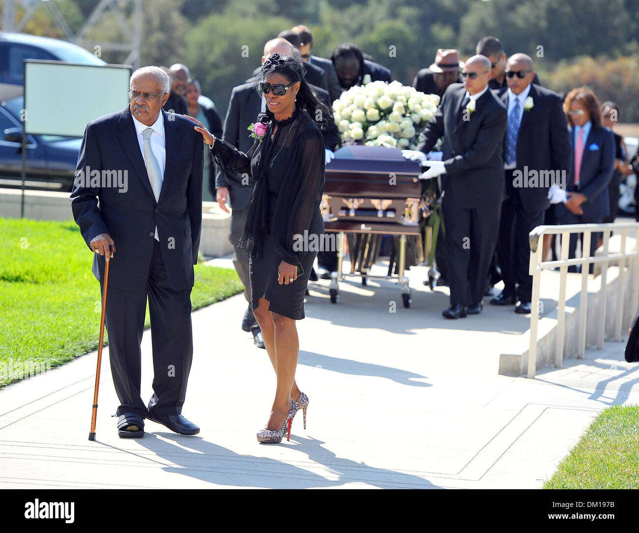 Omarosa Manigault-Stallworth at Michael Clarke Duncan's Memorial Service at Forest Lawn Cemetery Los Angeles California - Stock Photo