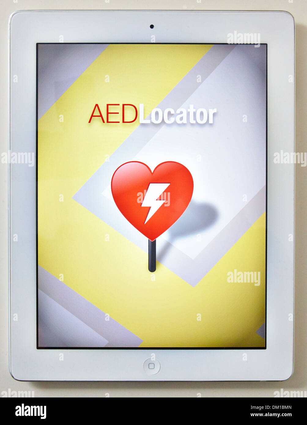 Screenshot of the Automatic External Defibrillator (AED) Locator App on