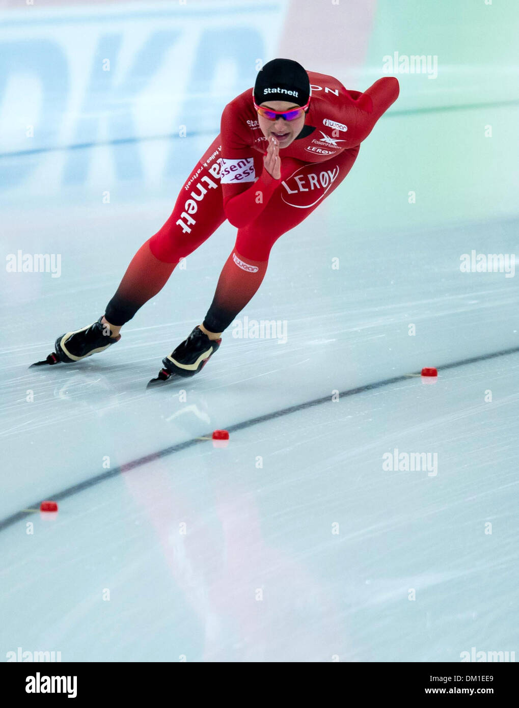 Norway's Ida Njatun during the ISU Speed Skating World Cup in Berlin,  Germany, 07 December 2013. Photo: Thomas Eisenhuth/dpa Stock Photo - Alamy