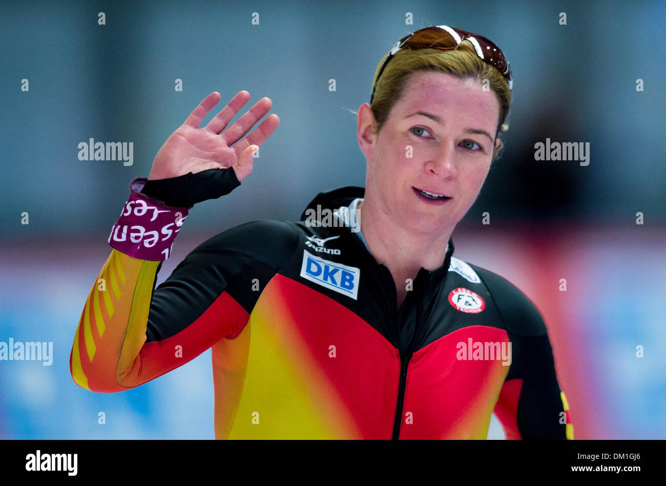 Germany's Claudia Pechstein during the ISU Speed Skating World Cup in Berlin, Germany, 07 December 2013. Photo: Thomas Eisenhuth Stock Photo