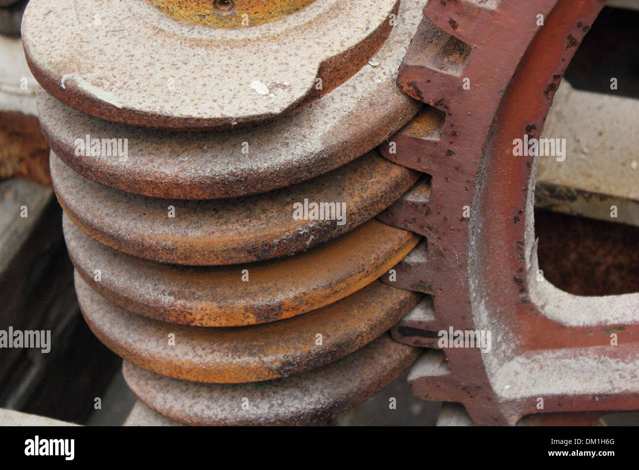 Mechanical worm gearing Stock Photo Alamy