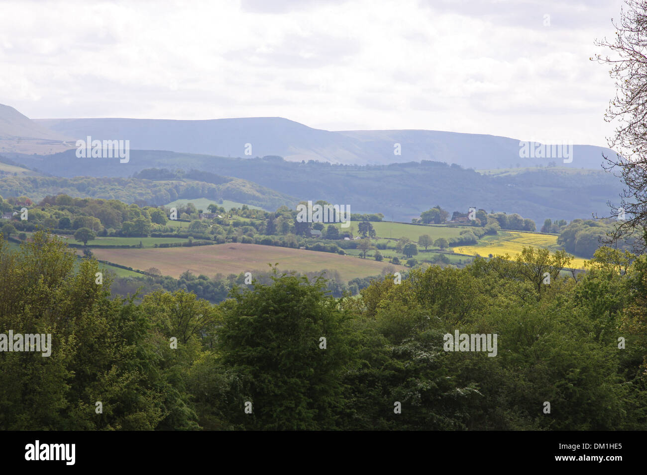 View of the Black Mountains in the Brecon Beacons National Park Wales