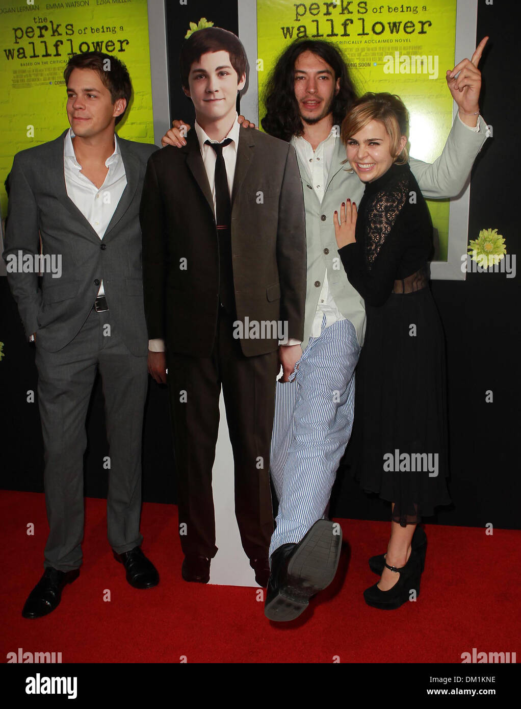 Johnny Simmons Ezra Miller Mae Whitman Los Angeles Premiere of 'The Perks of Being a Wallflower