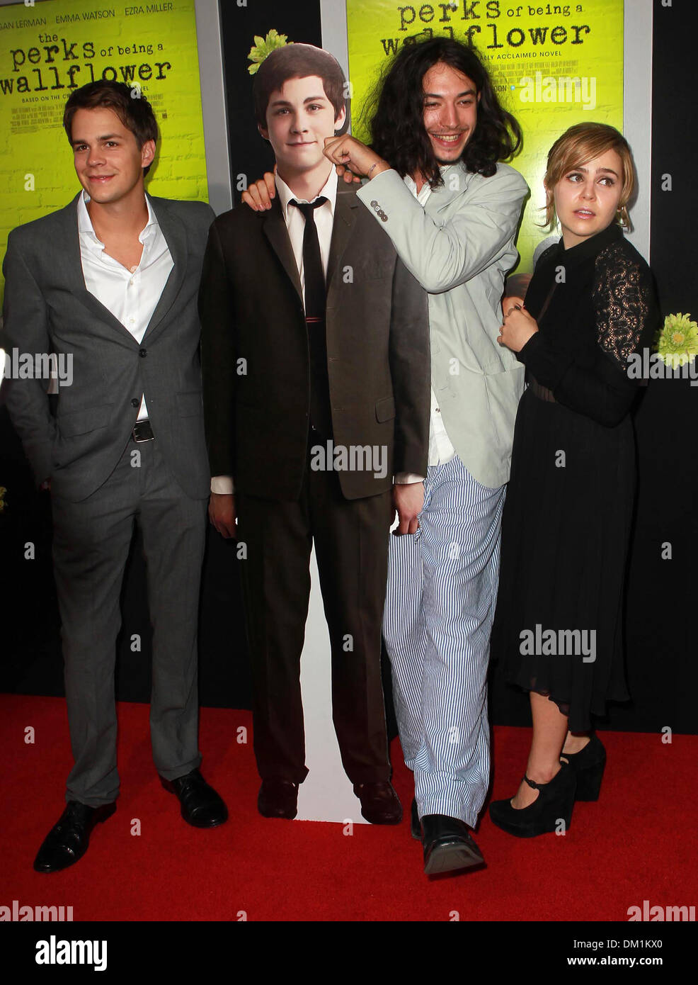 Johnny Simmons Ezra Miller Mae Whitman Los Angeles Premiere of 'The