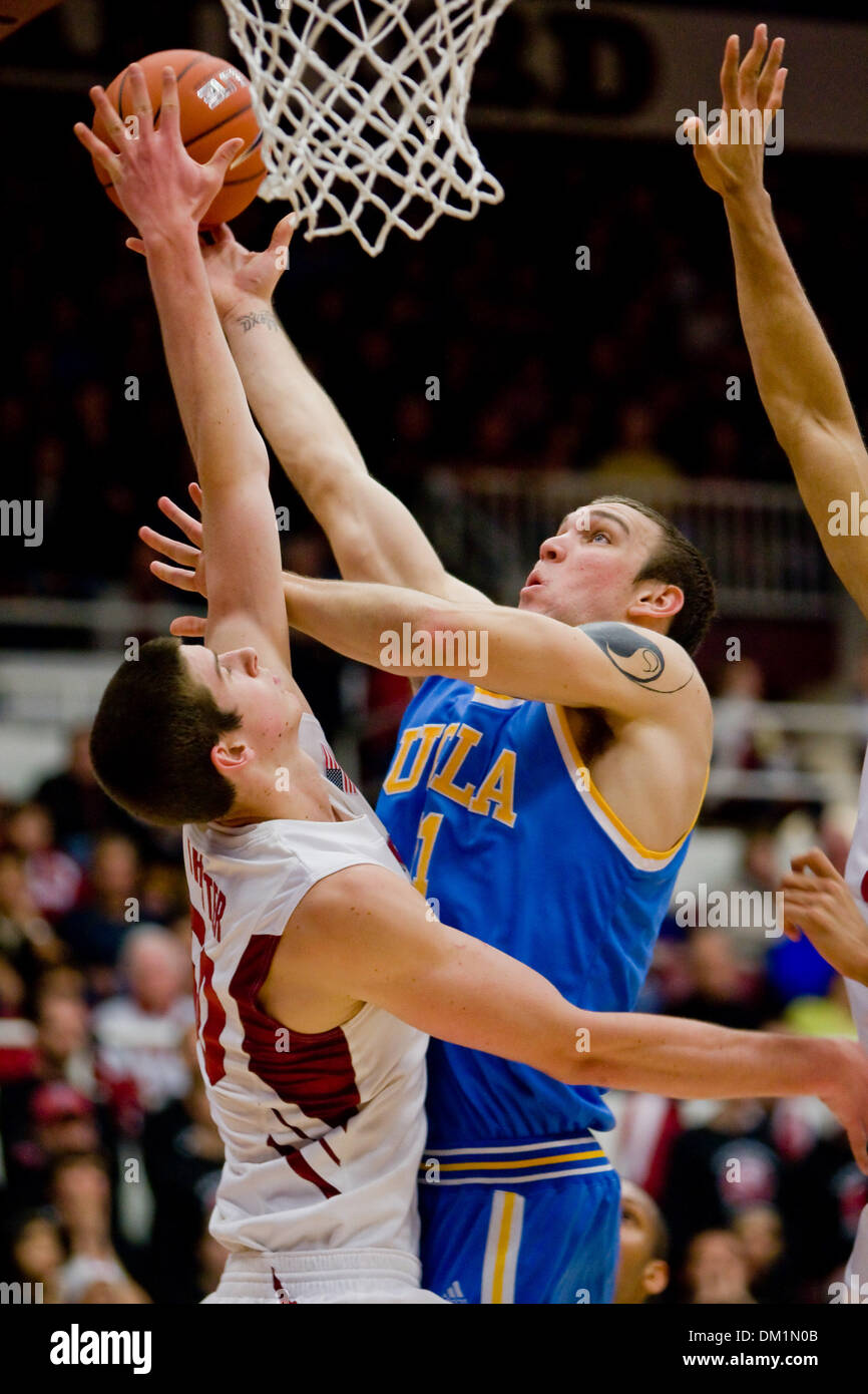 UCLA forward Nelson Reeves (11) of Modesto, Calif. against Stanford sophomore forward Jack Trotter (50) of Moraga, Calif. during game action at Maples Pavilion in Stanford, Calif. on Saturday, January 9, 2010.  The UCLA Bruins lost against the Stanford Cardinals 70-59. (Credit Image: © Konsta Goumenidis/Southcreek Global/ZUMApress.com) Stock Photo