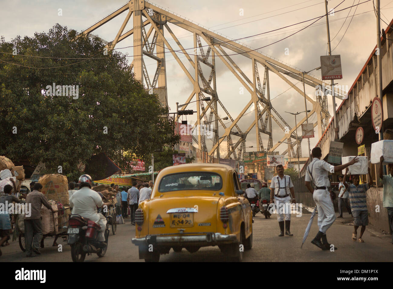 Howrah Bridge - Calcutta (Kolkata), India Stock Photo