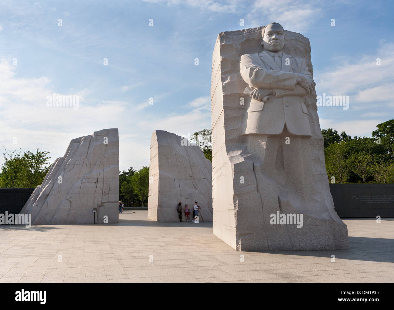Marble statue of Martin Luther King Jr. in Washington DC Stock Photo