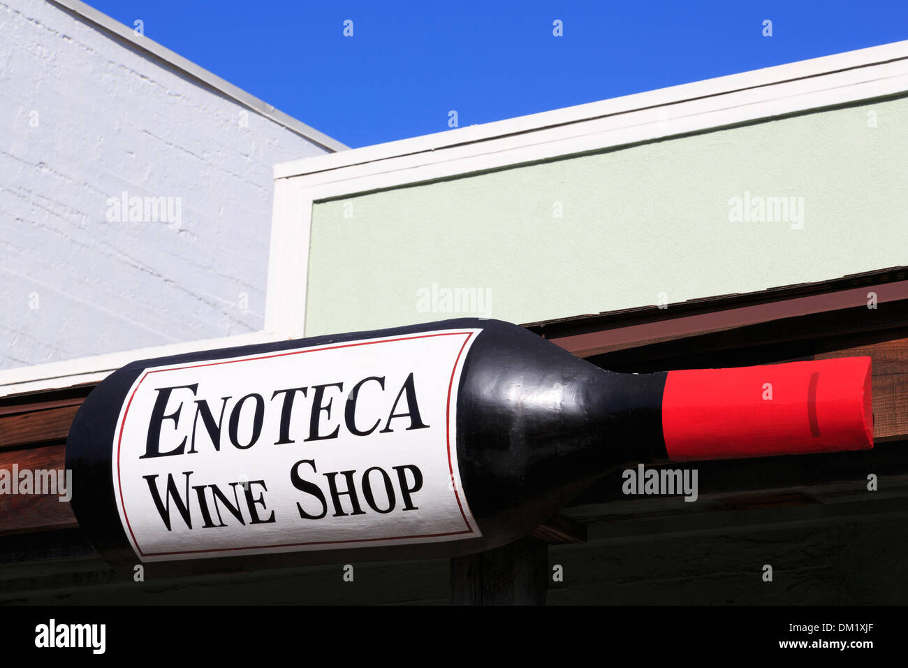 Enoteca wine shop in Calistoga,Napa Valley,California,USA Stock Photo